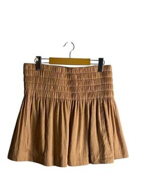 Wilfred Women's Champagne Mini High Waist Pleated Skirt